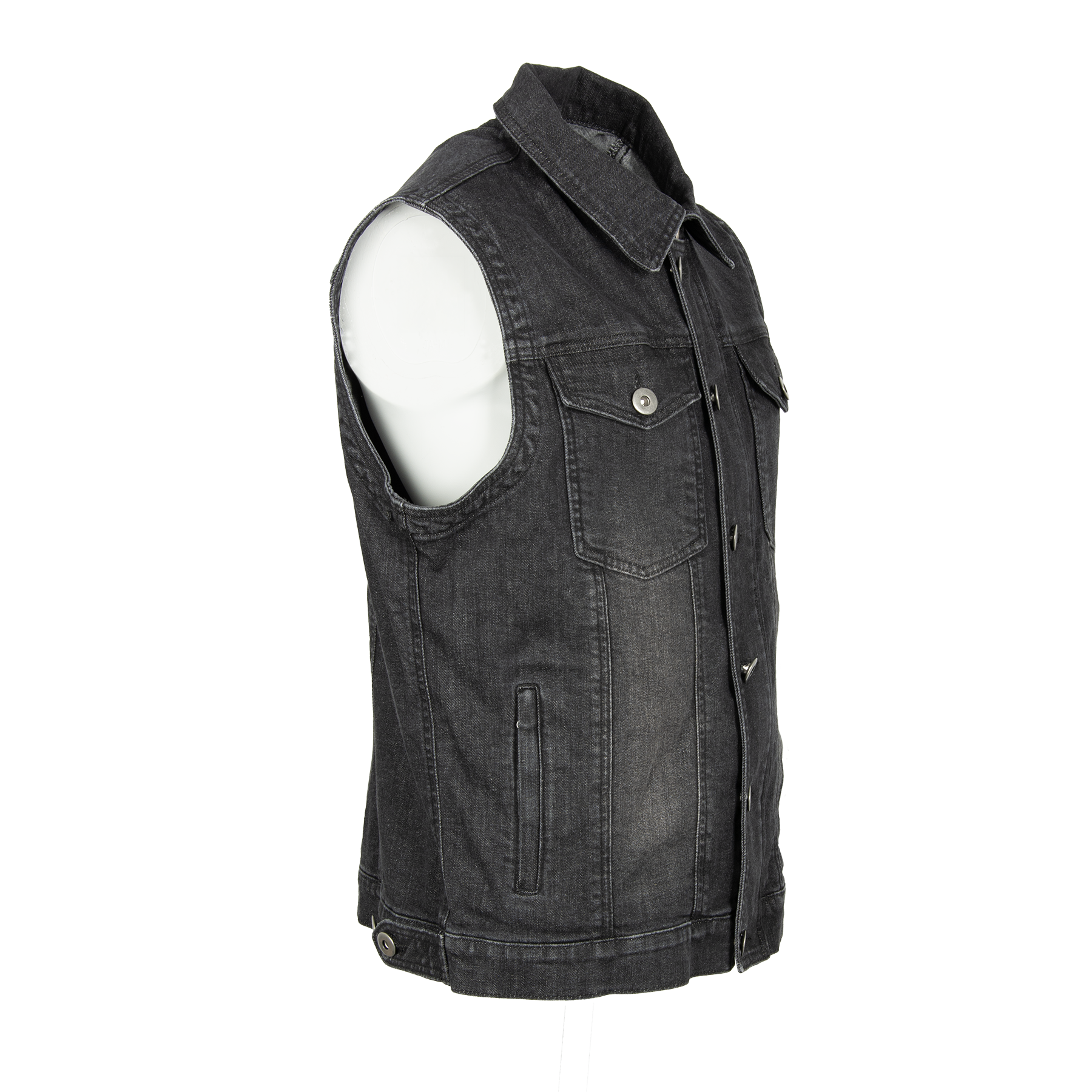 4Bikers Jeansväst Svart Tvättad
