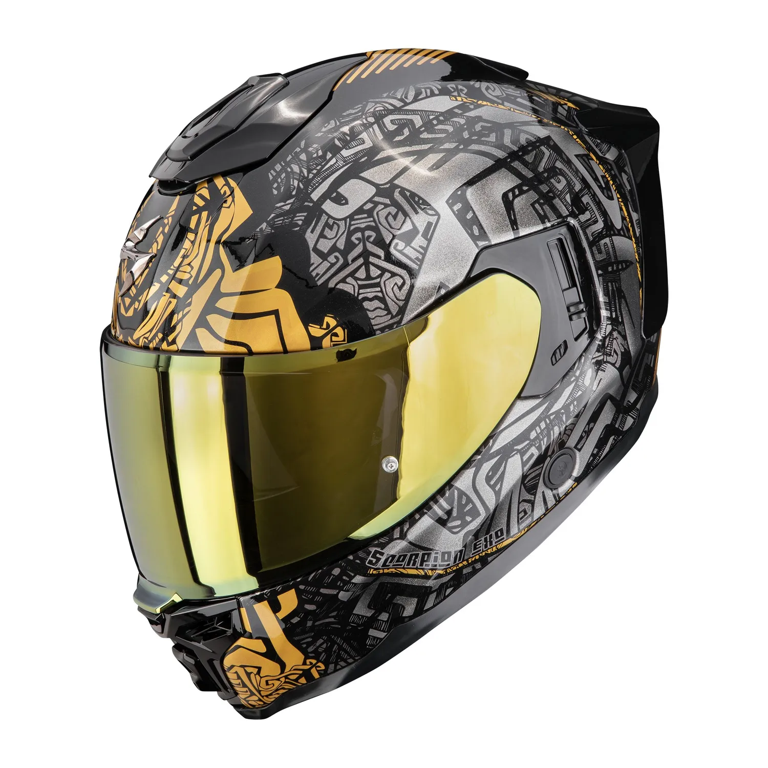 SCORPION Helmet EXO-1500 AIR APUS Black-Grey-Gold