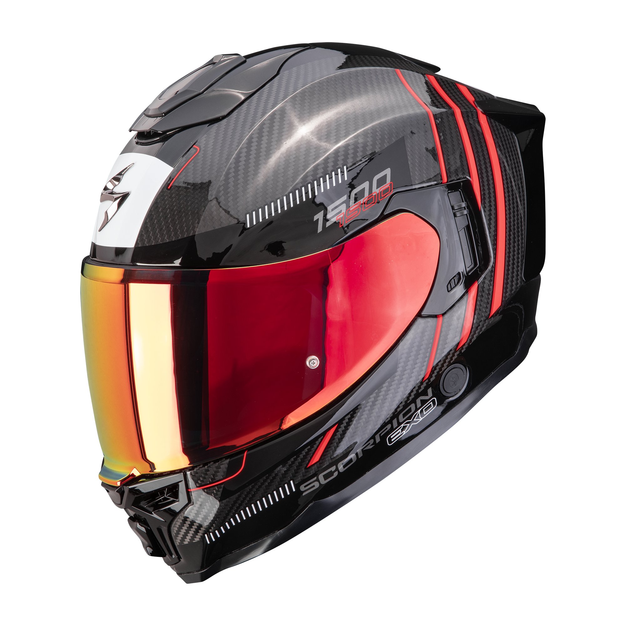SCORPION Helmet EXO-1500 CARBON AIR ZITY Black-Red