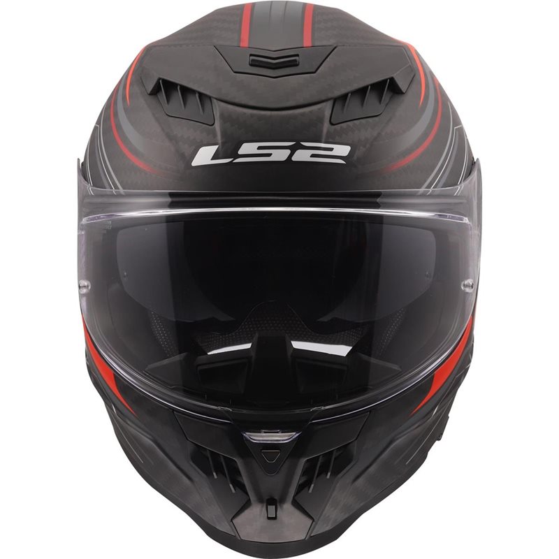 Hjälm Ls2 Ff807 Dragon Carbon Subic Röd