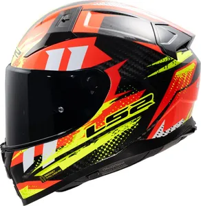 Hjälm Ls2 Ff811 Vector Ii Carbon Tantic Röd/Gul