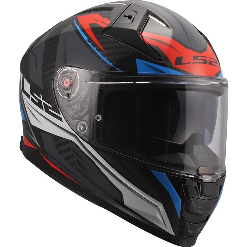 Hjälm Ls2 Ff811 Vector Ii Carbon Savage Vit/Blå/Röd