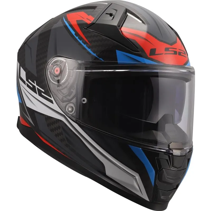 Hjälm Ls2 Ff811 Vector Ii Carbon Savage Vit/Blå/Röd