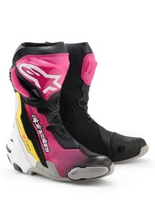 Alpinestars Stövel Supertech R v2 Svart/Rosa/Vit/Gul