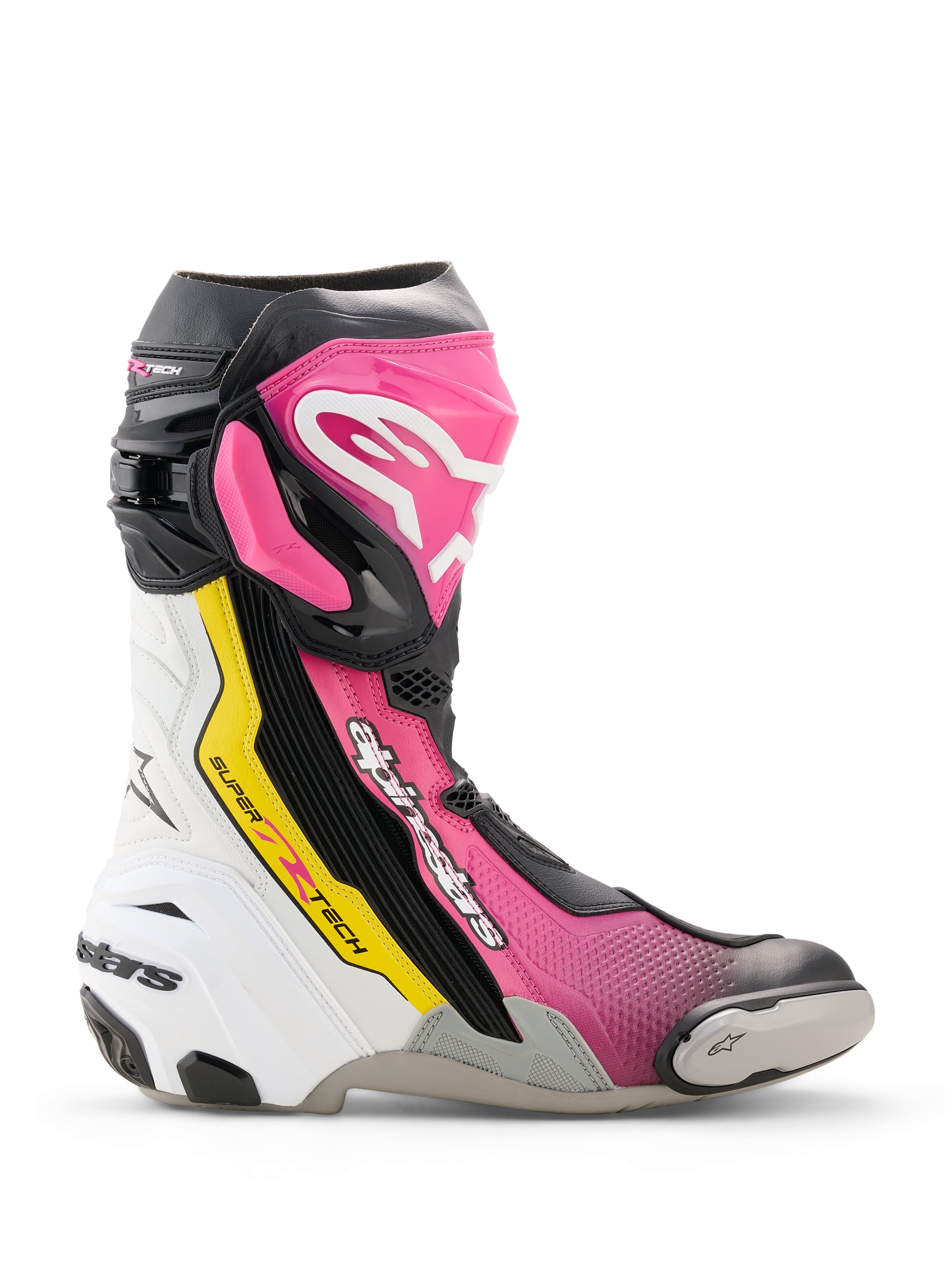 Alpinestars Stövel Supertech R v2 Svart/Rosa/Vit/Gul