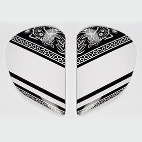 Saj Sidoplattor Ribbon Vit