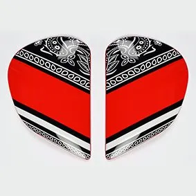 Saj Sidoplattor Ribbon Röd