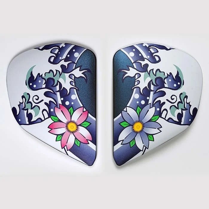 Vas V Sidoplattor Oriental Blå Frost