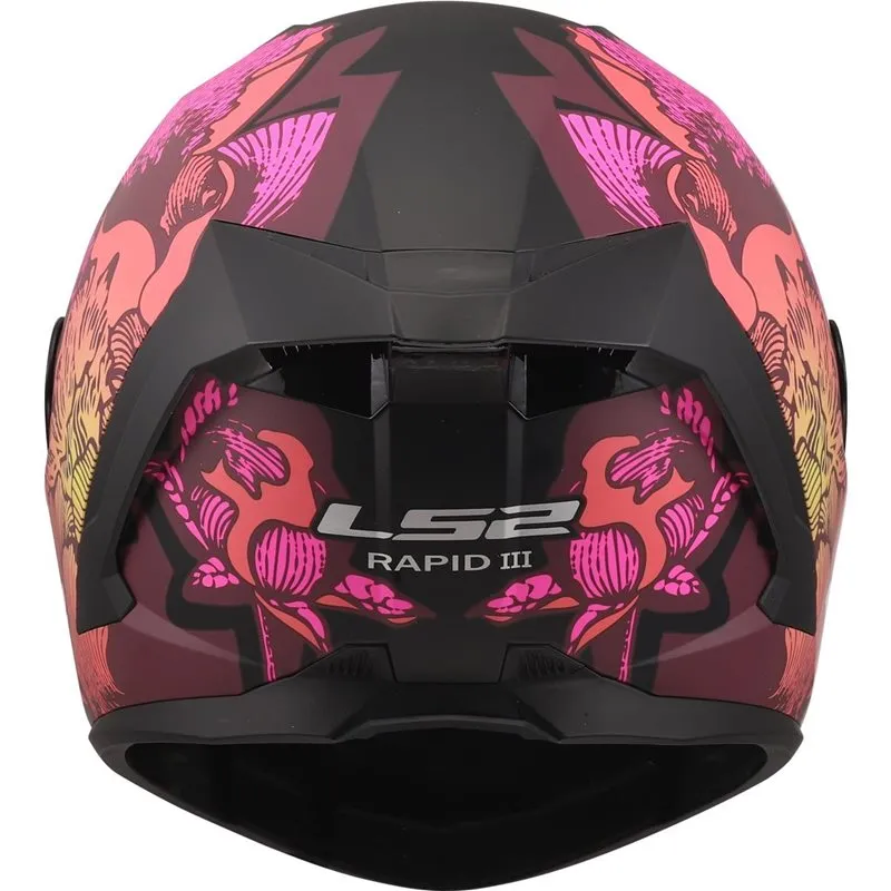 Hjälm Ls2 Ff820 Rapid Iii Poppies Ii Svart/Rosa
