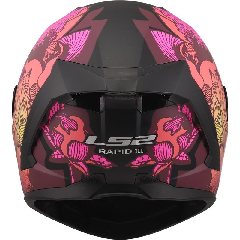 Hjälm Ls2 Ff820 Rapid Iii Poppies Ii Svart/Rosa