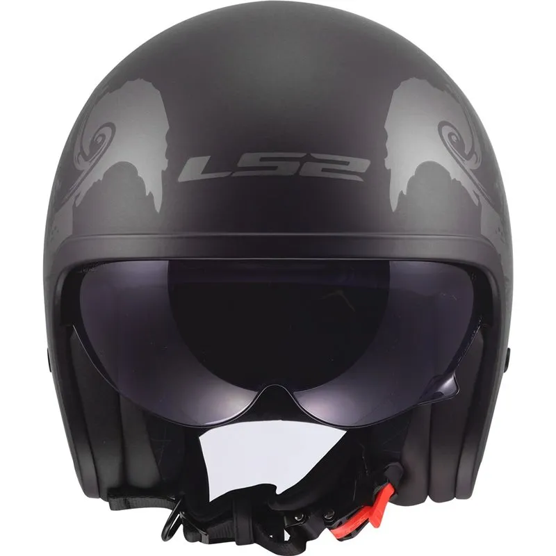 Hjälm Ls2 Of599 Spitfire Ii Willy Svart/Grå