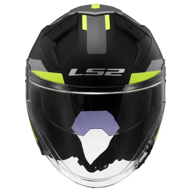 Hjälm Ls2 Of603 Infinity Ii Focus Matt Svart/Gul