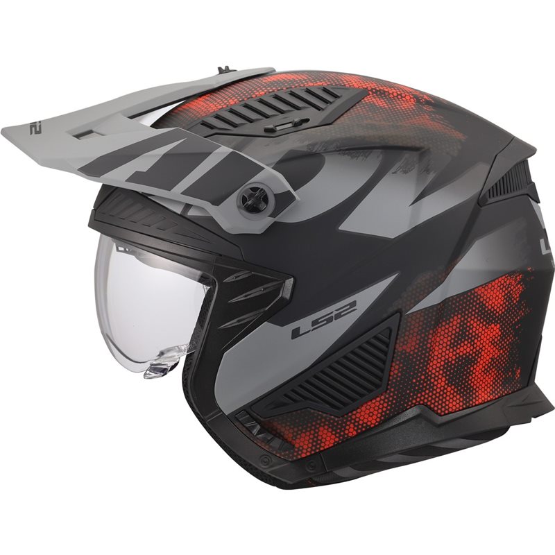 Hjälm Ls2 Of606 Drifter Gas Grå/Röd
