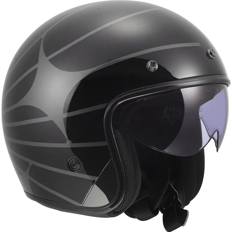 Hjälm Ls2 Of601 Bob Ii Cosmic Svart/Grå