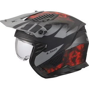 Hjälm Ls2 Of606 Drifter Gas Grå/Röd