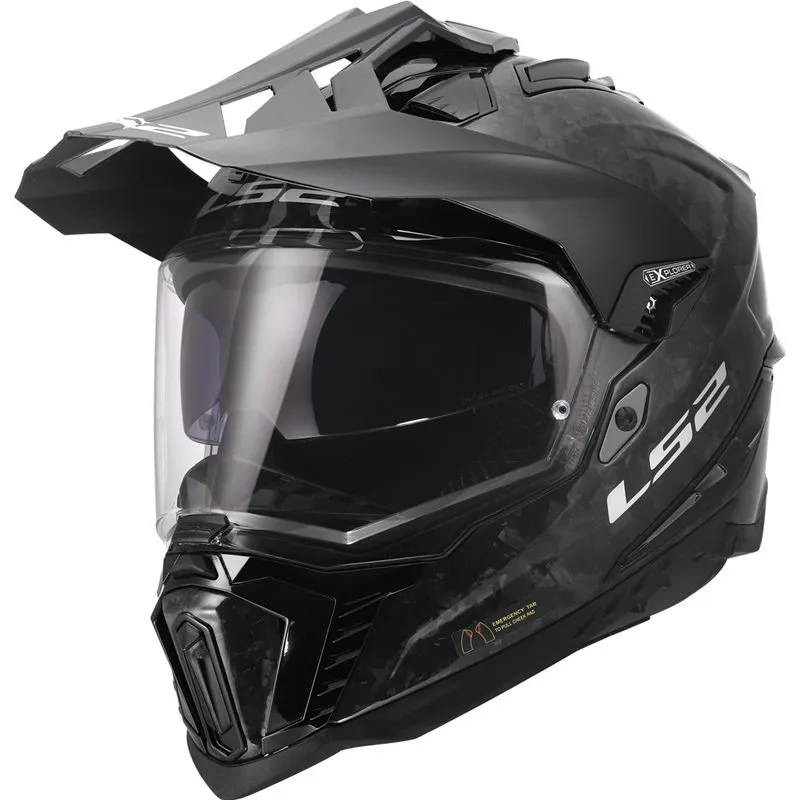 Hjälm Ls2 Mx701 Explorer Carbon Forged Svart