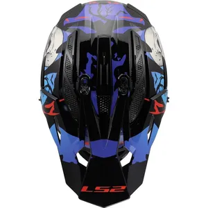 Hjälm Ls2 Mx708 Fast Ii Zombie Ii Svart/Röd/Blå