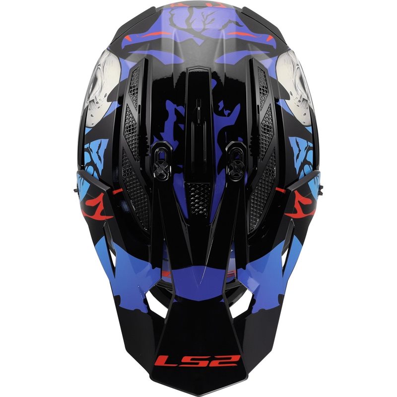 Hjälm Ls2 Mx708 Fast Ii Zombie Ii Svart/Röd/Blå