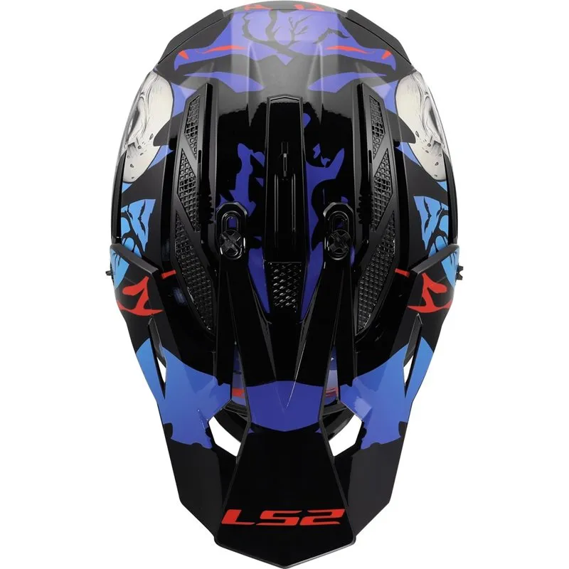 Hjälm Ls2 Mx708 Fast Ii Zombie Ii Svart/Röd/Blå