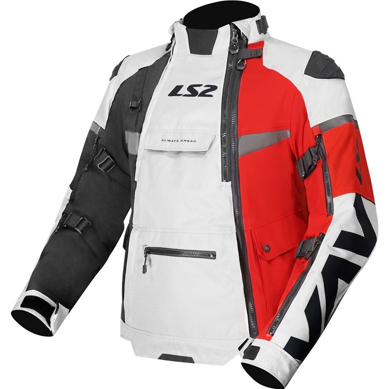 Jacka Ls2 X Master Herr Svart/Grå/Röd