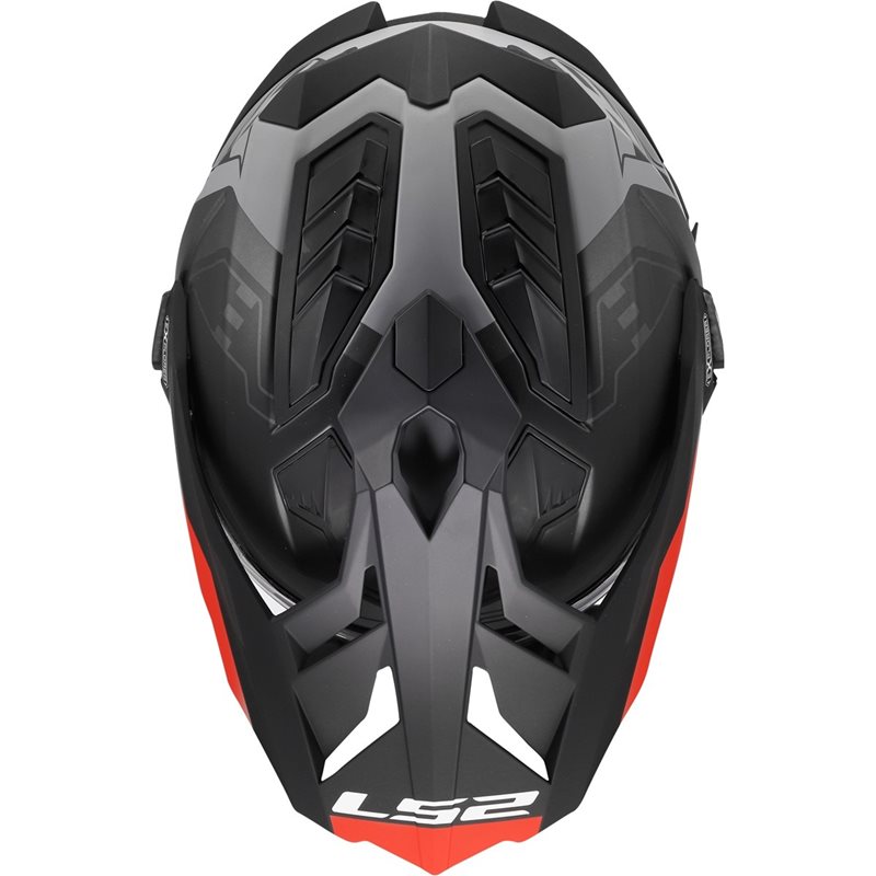 LS2 MX701 Explorer Hexa Svart/Röd/Grå