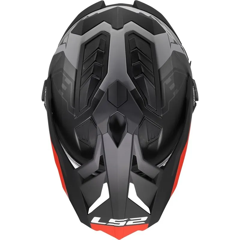 LS2 MX701 Explorer Hexa Svart/Röd/Grå