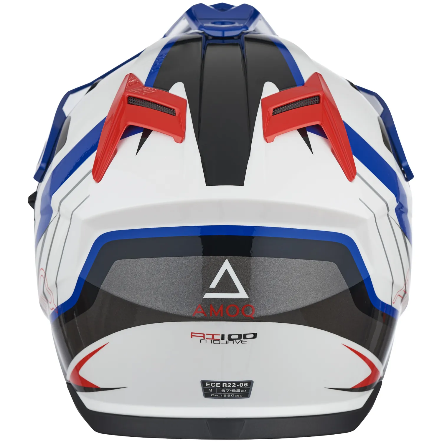 AMOQ Hjälm AI100 Mojave vit/röd/blå