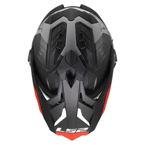 LS2 MX701 Explorer Hexa Svart/Röd/Grå