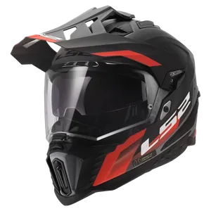 LS2 MX701 Explorer Hexa Svart/Röd/Grå