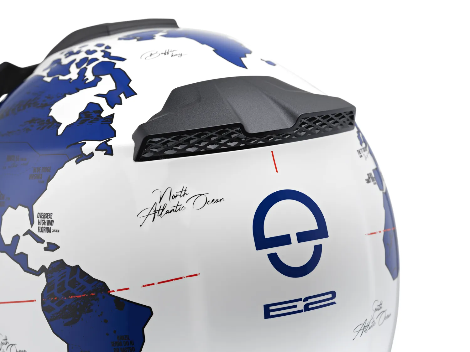 Schuberth Hjälm E2 Atlas vit/blå