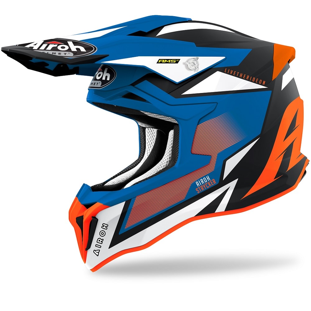 Airoh Hjälm Strycker Axe orange/blå matt L