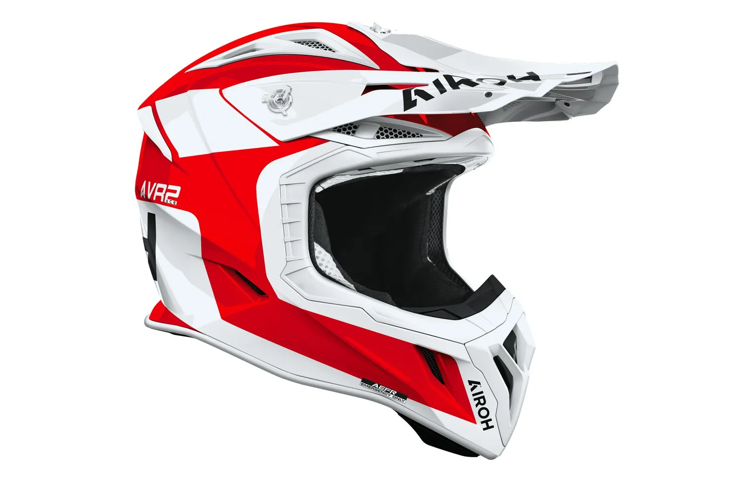Airoh Hjälm Aviator Ace 2 Iron Röd/Vit