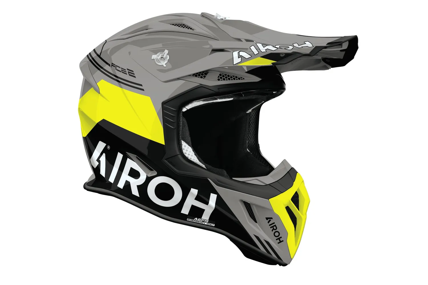 Airoh Hjälm Aviator Ace 2 Fury Svart/Grå/Gul
