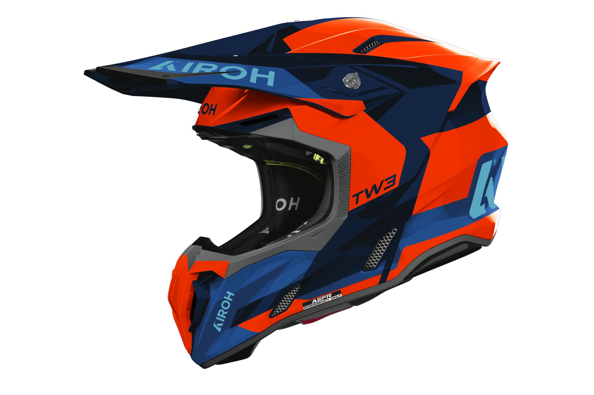 Airoh Hjälm Twist 3 Fancy Orange/Mörkblå/Blå