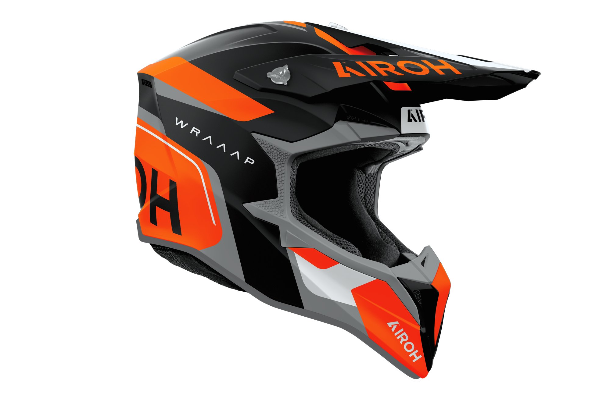 Airoh Hjälm Wraaap Conquer Orange/Grå/Svart