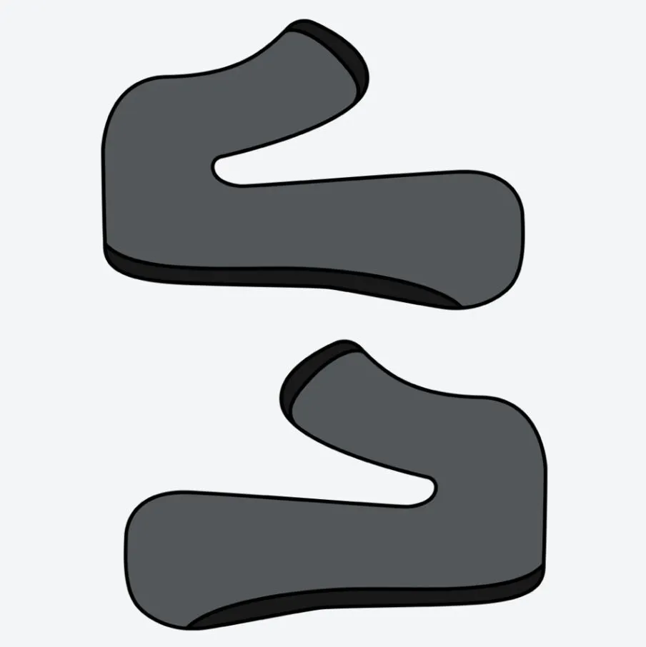 Airoh Aviator 3 Tvättbara kindkuddar grå 
