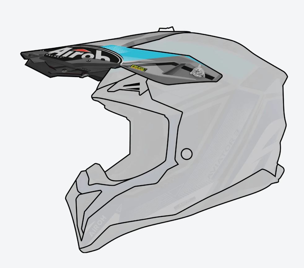 Airoh Aviator 3 Skärm League blå