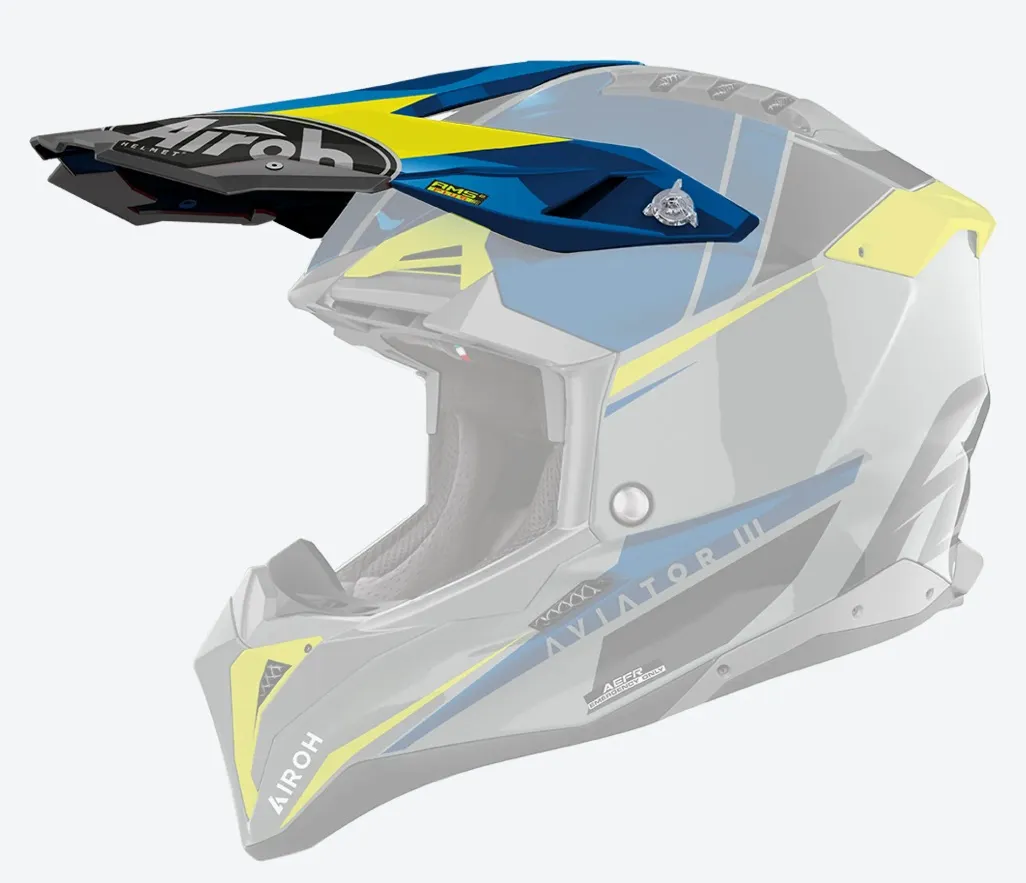Airoh Aviator 3 Peak Push Blue Gloss
