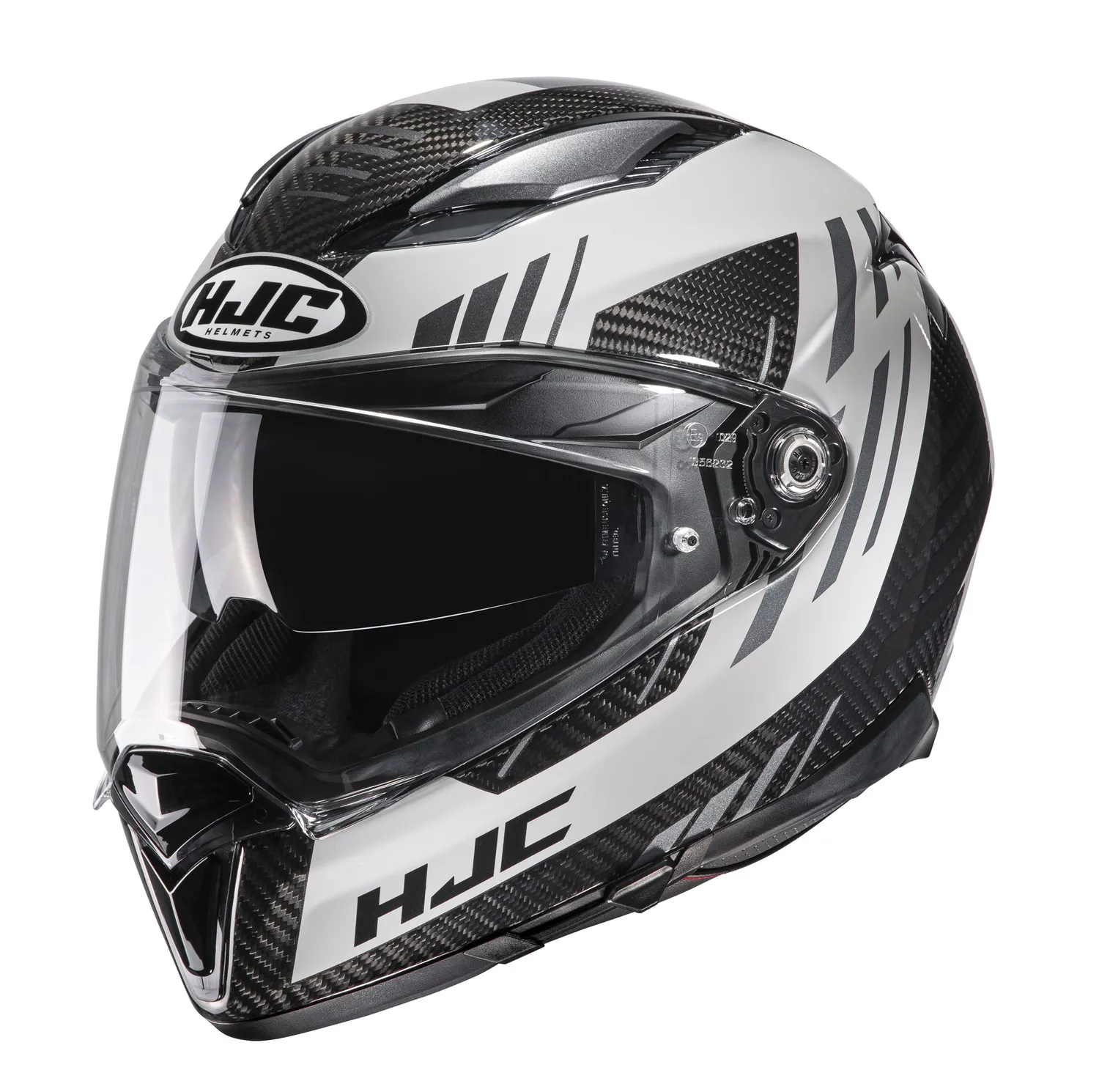 HJC Hjälm F70 Carbon Kesta Svart/Grå MC5 XS
