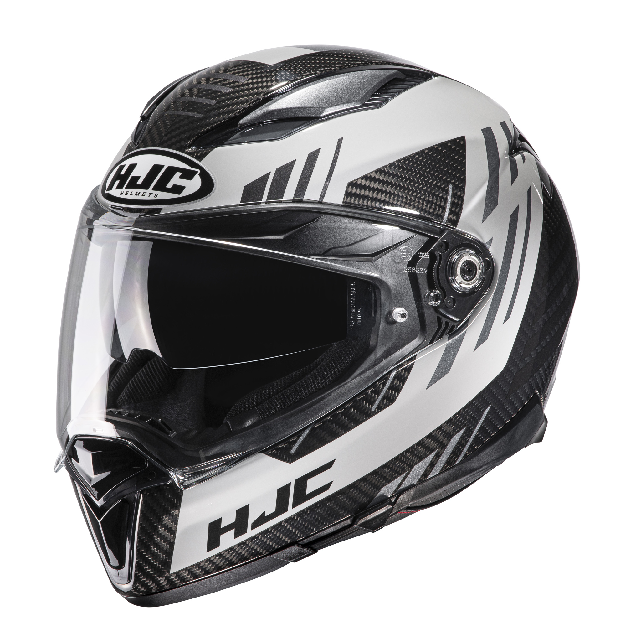 HJC Hjälm F70 Carbon Kesta Svart/Grå MC5 XS