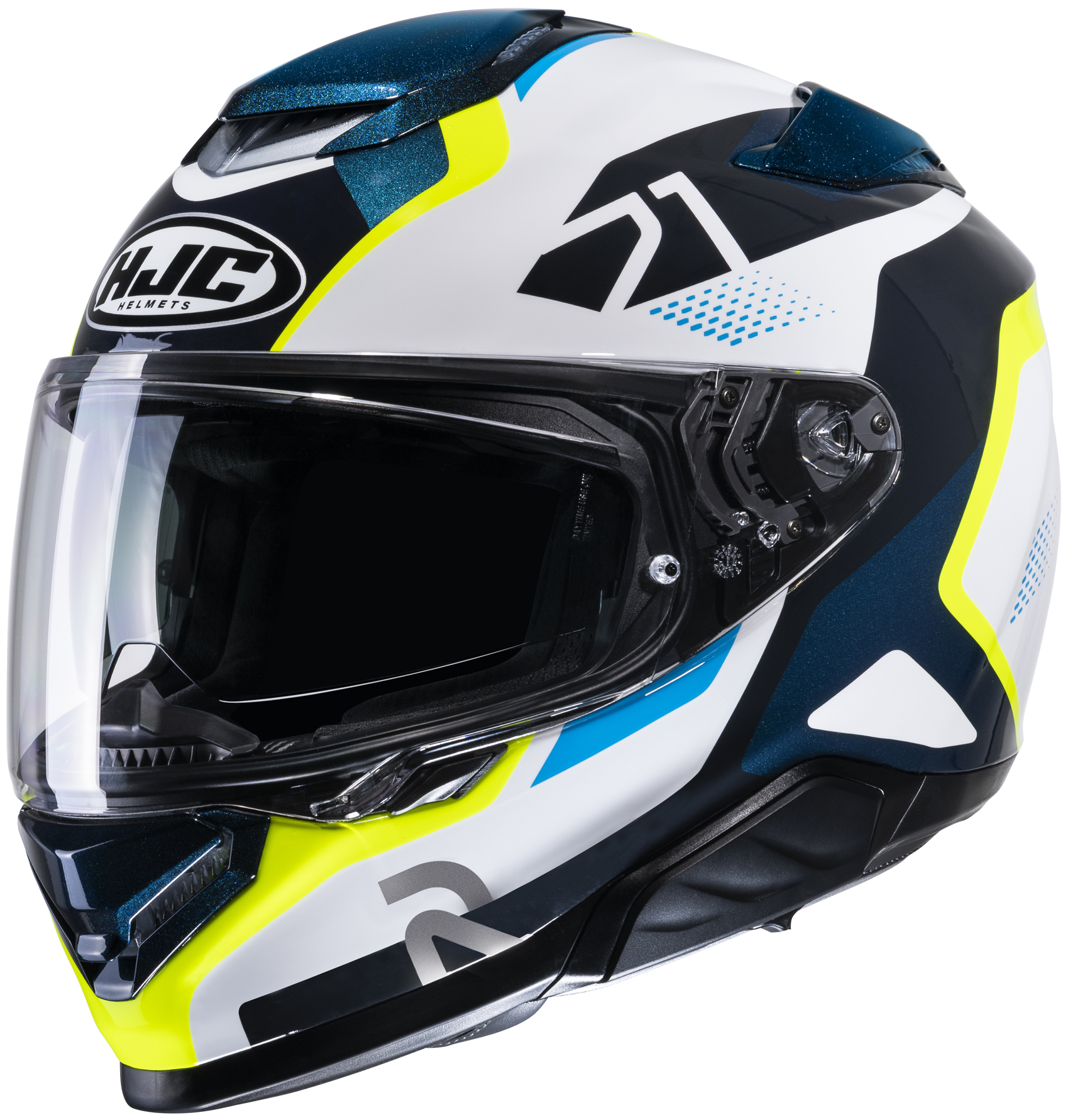 HJC Hjälm RPHA 71 Hapel Vit/Fluo Gul MC3H