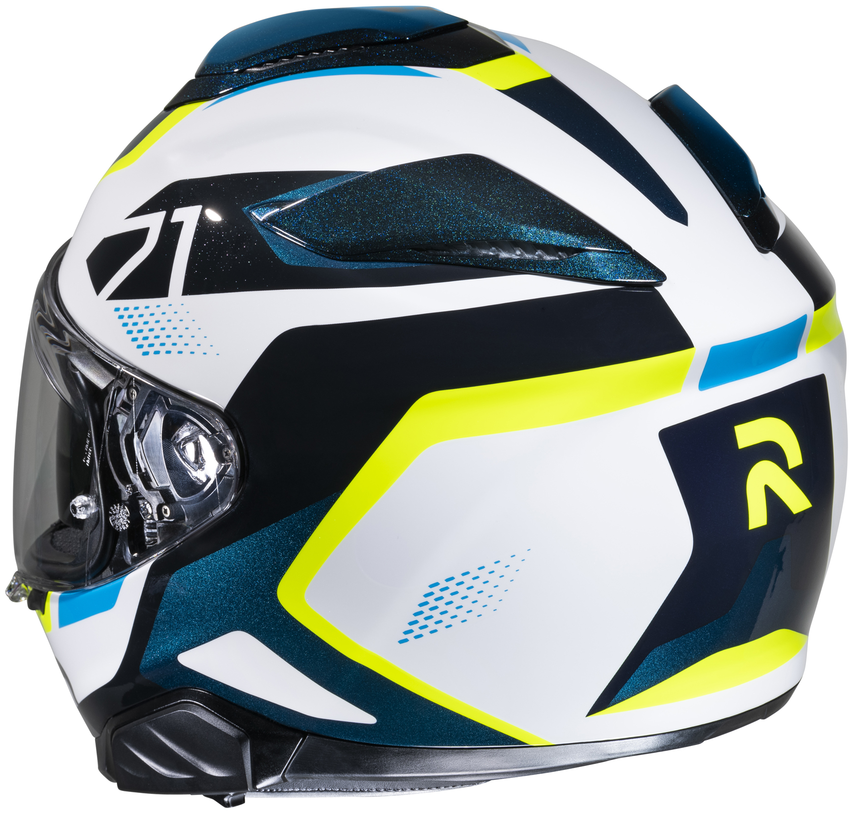 HJC Hjälm RPHA 71 Hapel Vit/Fluo Gul MC3H