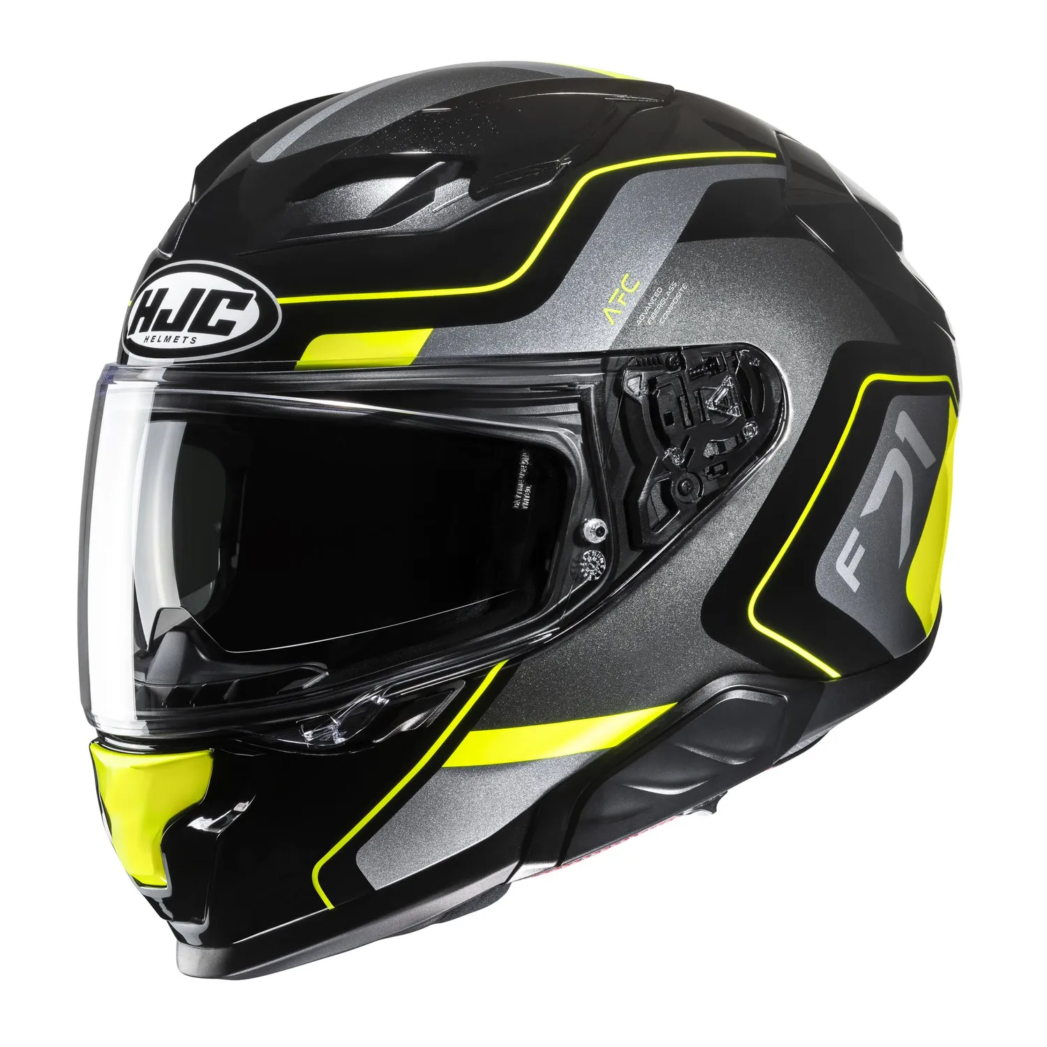 HJC Hjälm F71 Arcan MC3H Svart/Fluo Gul