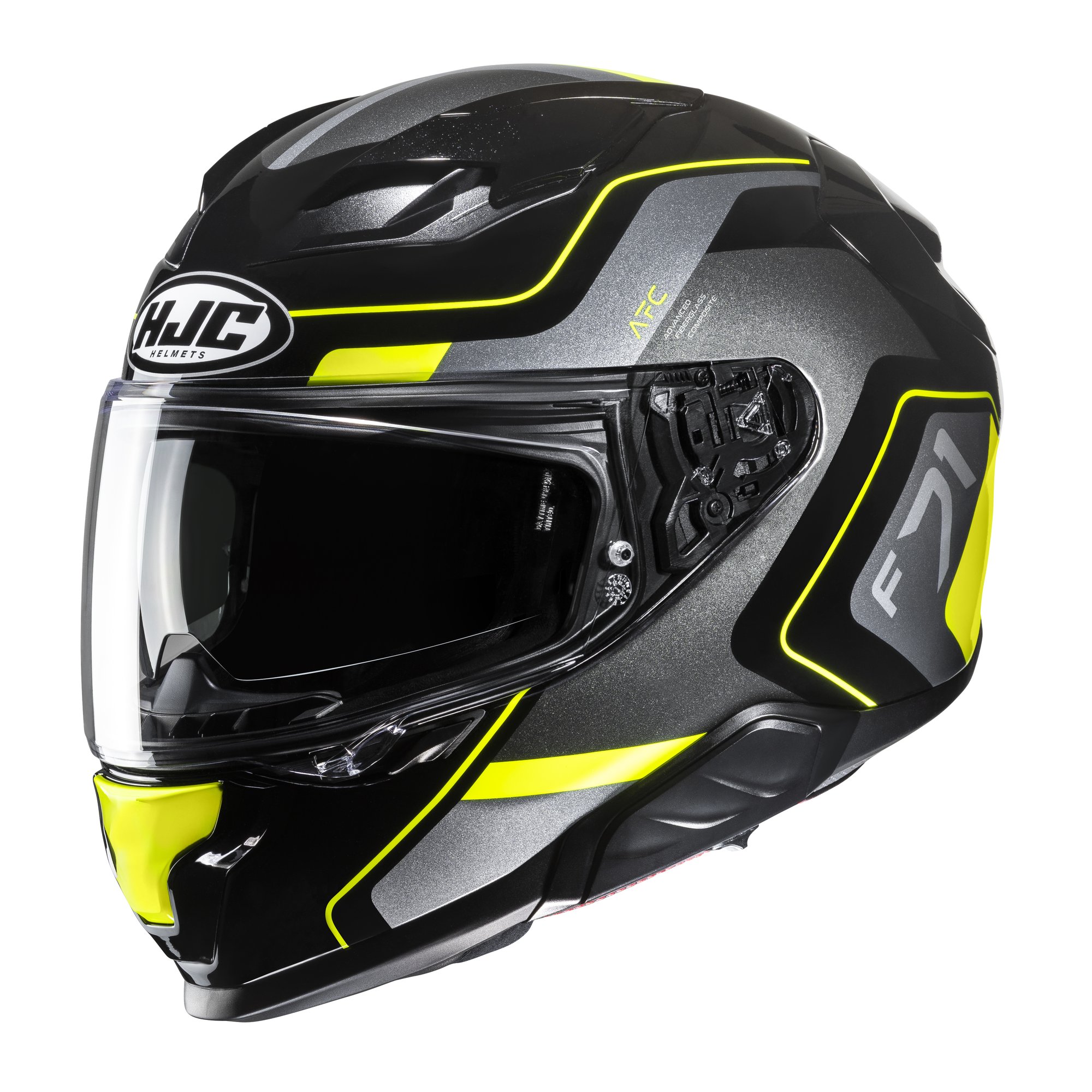 HJC Hjälm F71 Arcan MC3H Svart/Fluo Gul