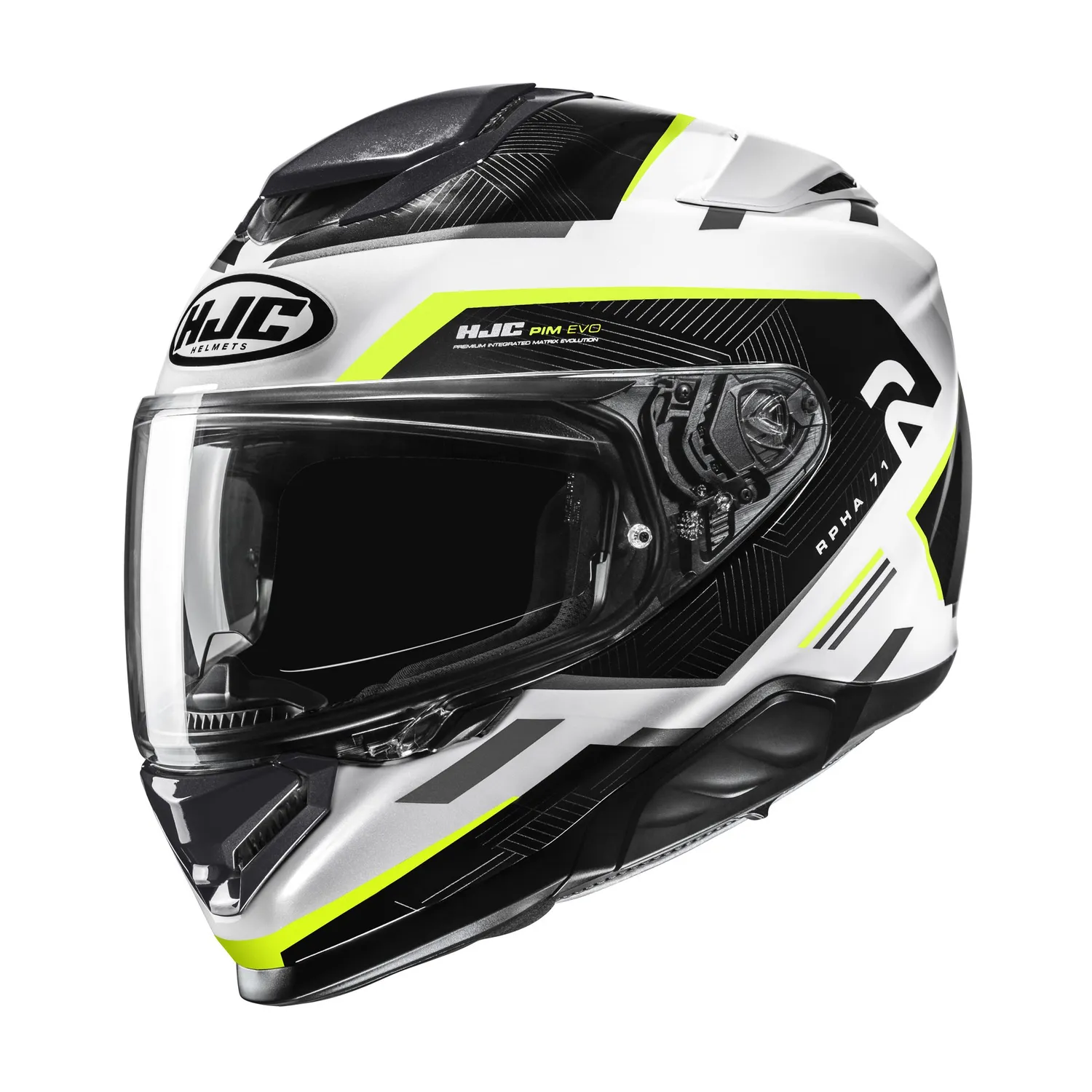 HJC Hjälm RPHA 71 Ellon Vit/Fluo Gul/ Svart MC3H