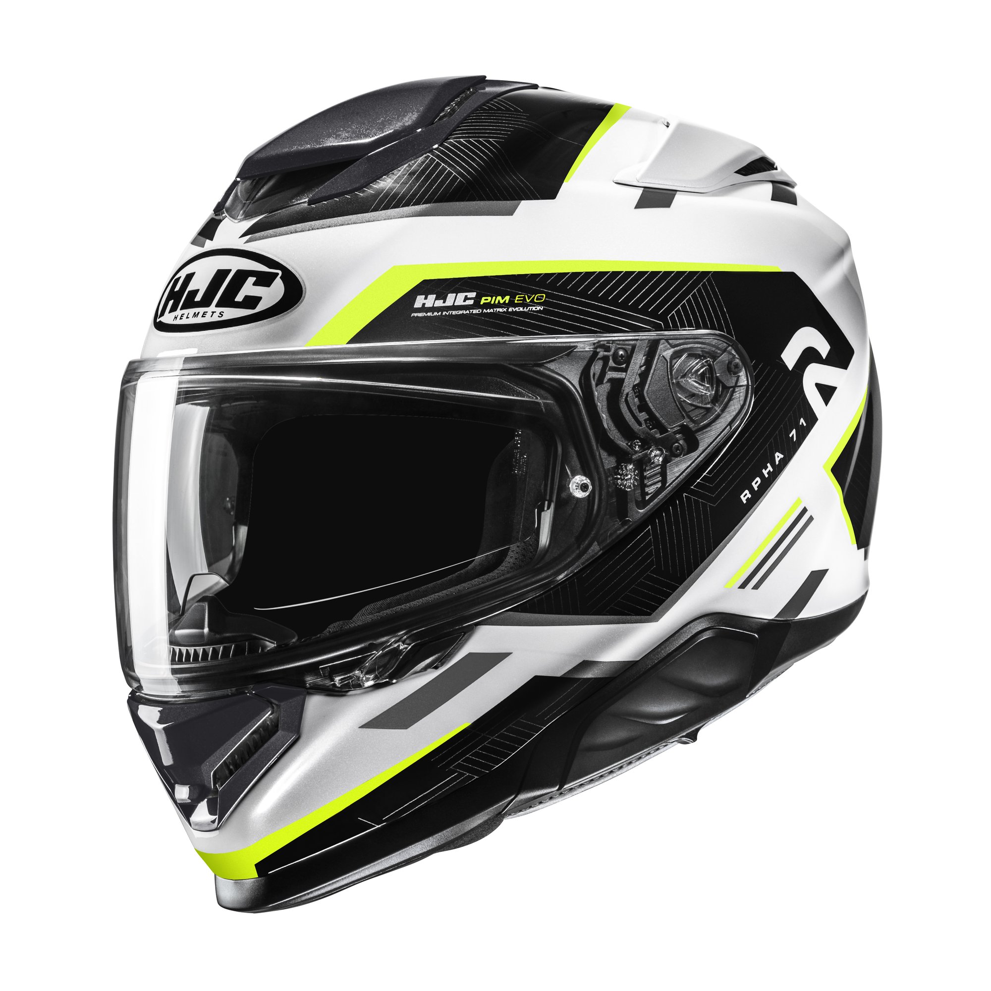 HJC Hjälm RPHA 71 Ellon Vit/Fluo Gul/ Svart MC3H