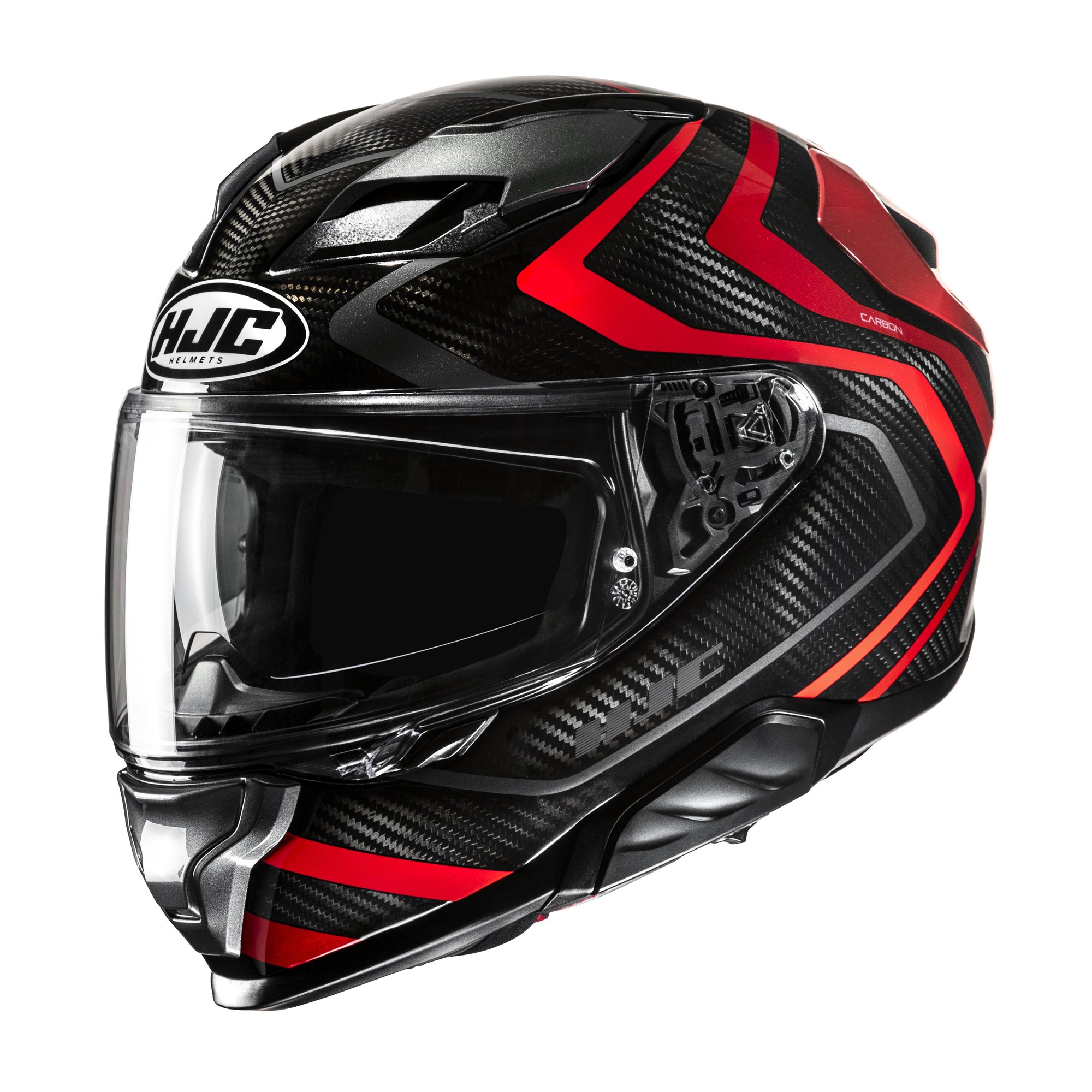 HJC Hjälm F71 Carbon Nevio Svart/Röd MC1