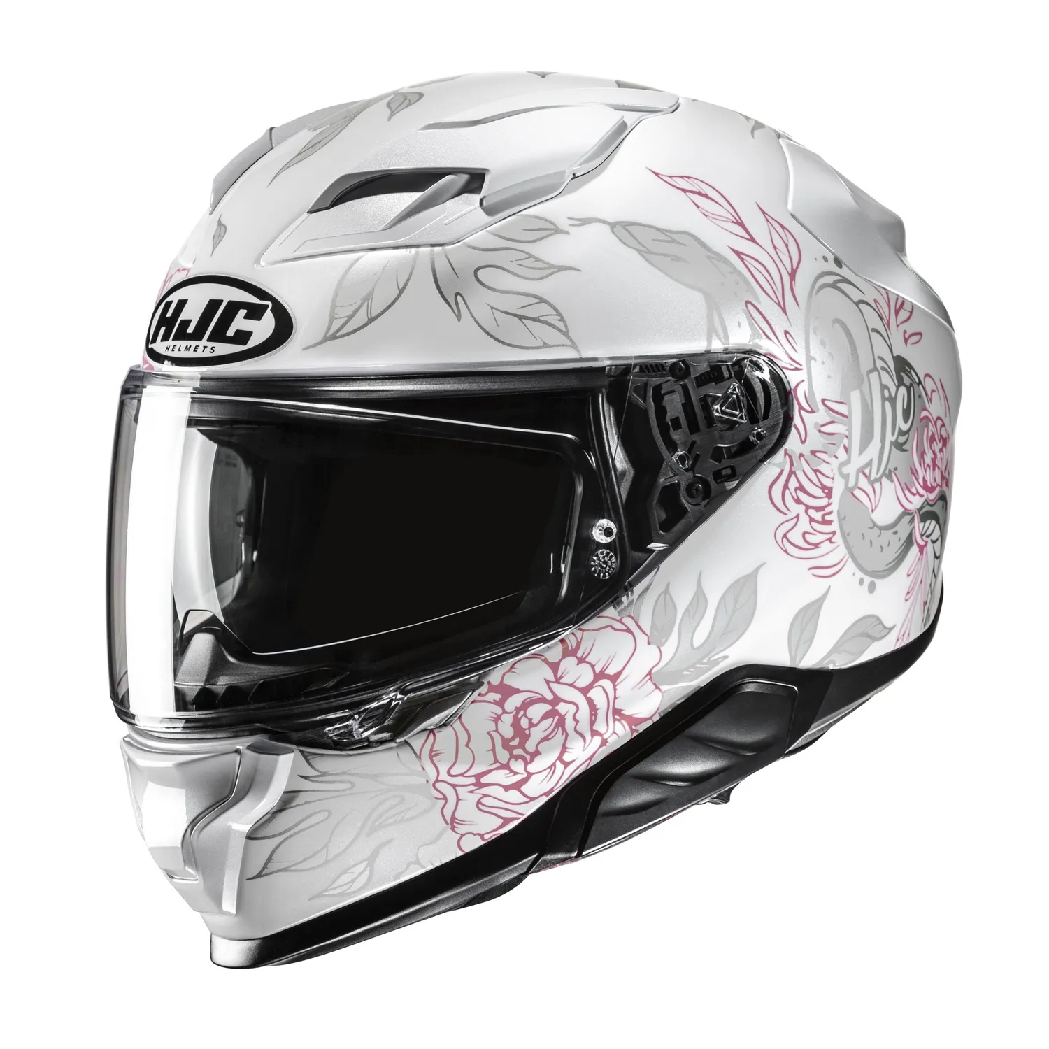 HJC Hjälm F71 Eliz Vit/Rosa MC8