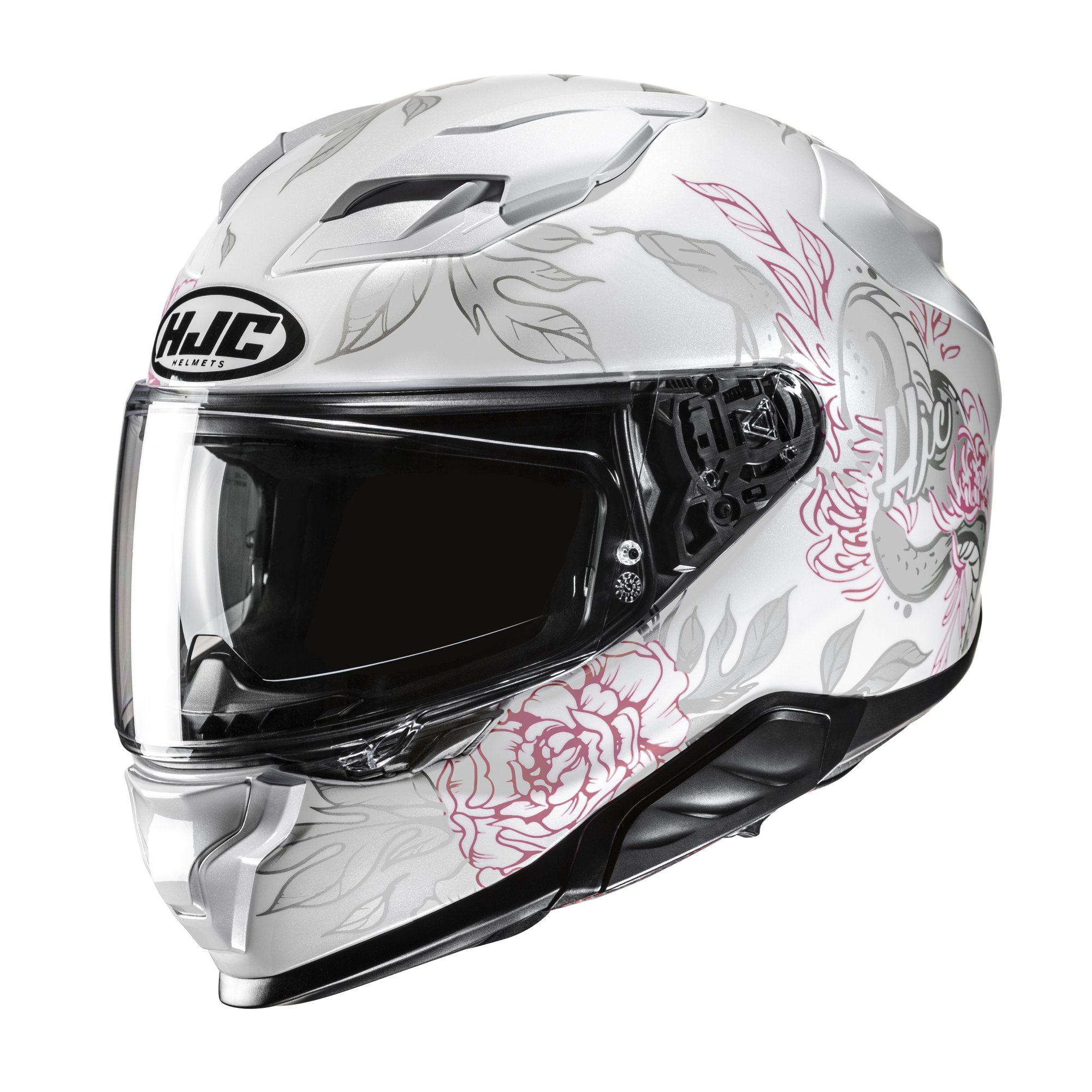HJC Hjälm F71 Eliz Vit/Rosa MC8