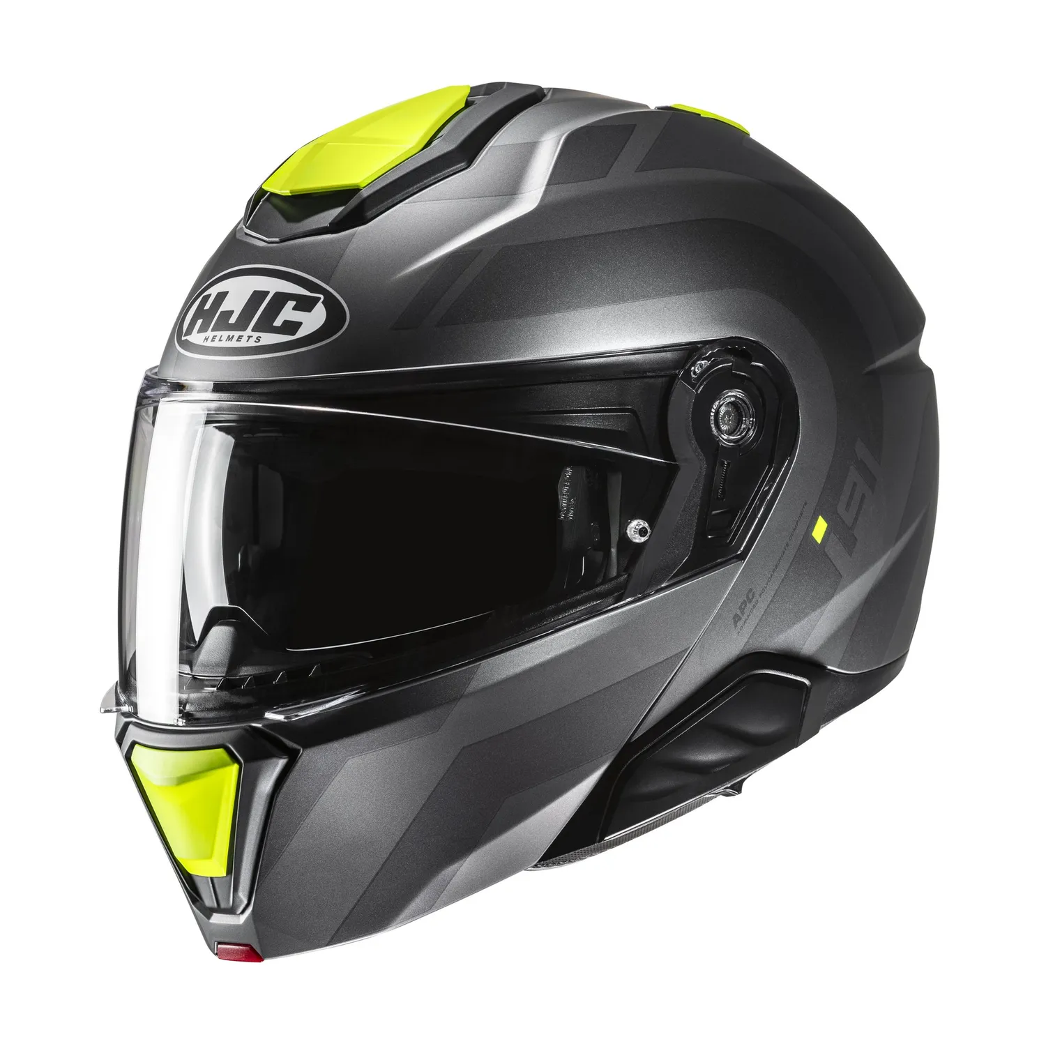 HJC Hjälm i91 Arven Grå/Fluo Gul MC3HSF